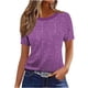 thumbnail image 1 of Camiseta de Manga Corta de Verano para Mujeres Delgada Moda Casual Impresa No Estructurada Cuello Redondo Mujer Manga Corta Tops Casual, 1 of 4
