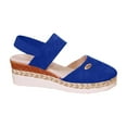 thumbnail image 2 of TUGOXIE Summer Sandals for Women 2025 Platform Blue Flats Closed Toe Womens Shoes,Size 43, 2 of 5