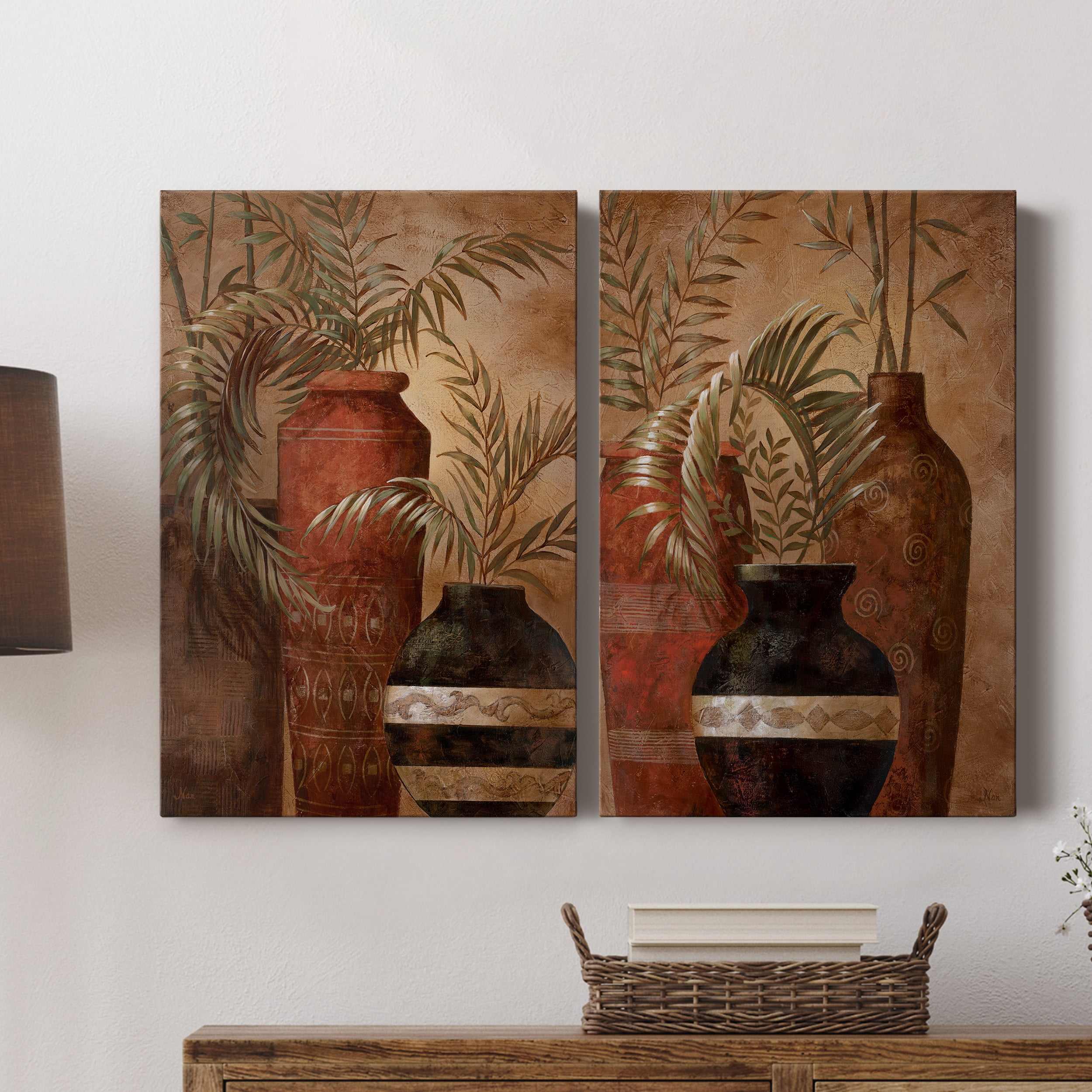 Exotic Vacation I Premium Gallery Wrapped Canvas - Ready to Hang - Set of 2 - 24 x 36 Each