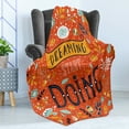 thumbnail image 4 of Saying Soft Flannel Fleece Throw Blanket, Stop Dreaming Start Doing Lettering Composition Flowers and Foliage, Cozy Plush for Indoor and Outdoor Use, 70" x 90", Multicolor, by Ambesonne, 4 of 5