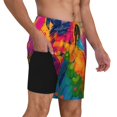 thumbnail image 2 of Fotbe Colorful Parrot Jungle Dream A Traje de Baño para Hombre – Shorts de Natación de Secado Rápido con Forro y Bolsillos-Medium, 2 of 6