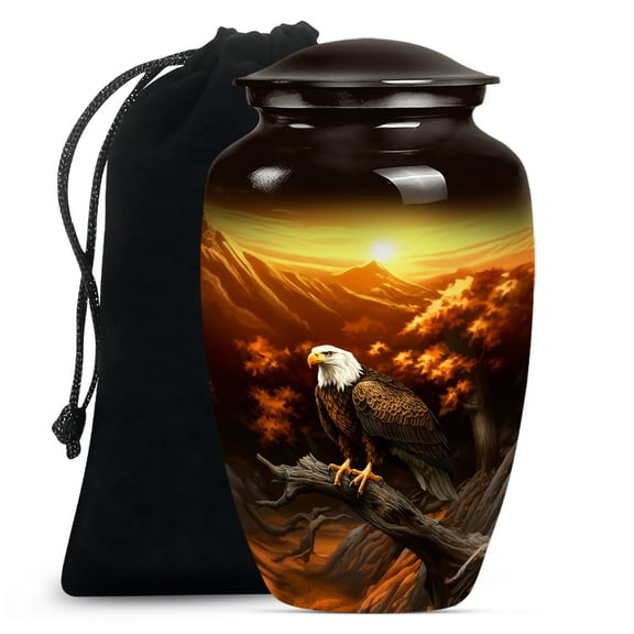 Eagle Urn, Urn for Ashes for Women, cremation Urns Large Adult, companion Urns for 2 Adults, Urn for Ashes Adult, burial Urns for Adult Human Ashes(Size - 10inch)