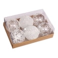 thumbnail image 5 of yotijay 6 Pieces Christmas Ball Ornaments Set Xmas Tree Decorations Garland Pendants for White, 5 of 9