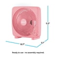 thumbnail image 4 of Comfort Zone 9" Portable Box Fan, Pink, 4 of 6