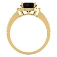 thumbnail image 4 of 1.8 ct Round Cut Natural Onyx with Simulated Diamond Halo Accents 18K Yellow Gold Womens Engagement Ring, 4 of 6
