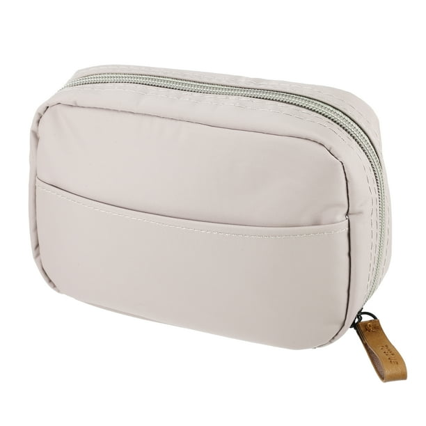 Bolsa de Cosméticos Unique Bargains Estuche de Maquillaje de Gran capacidad beige