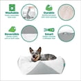 thumbnail image 2 of FurHaven Stone-Embossed Faux Fur Pouf Pet Bed for Dogs and Cats - Gray, Extra Small, 2 of 9