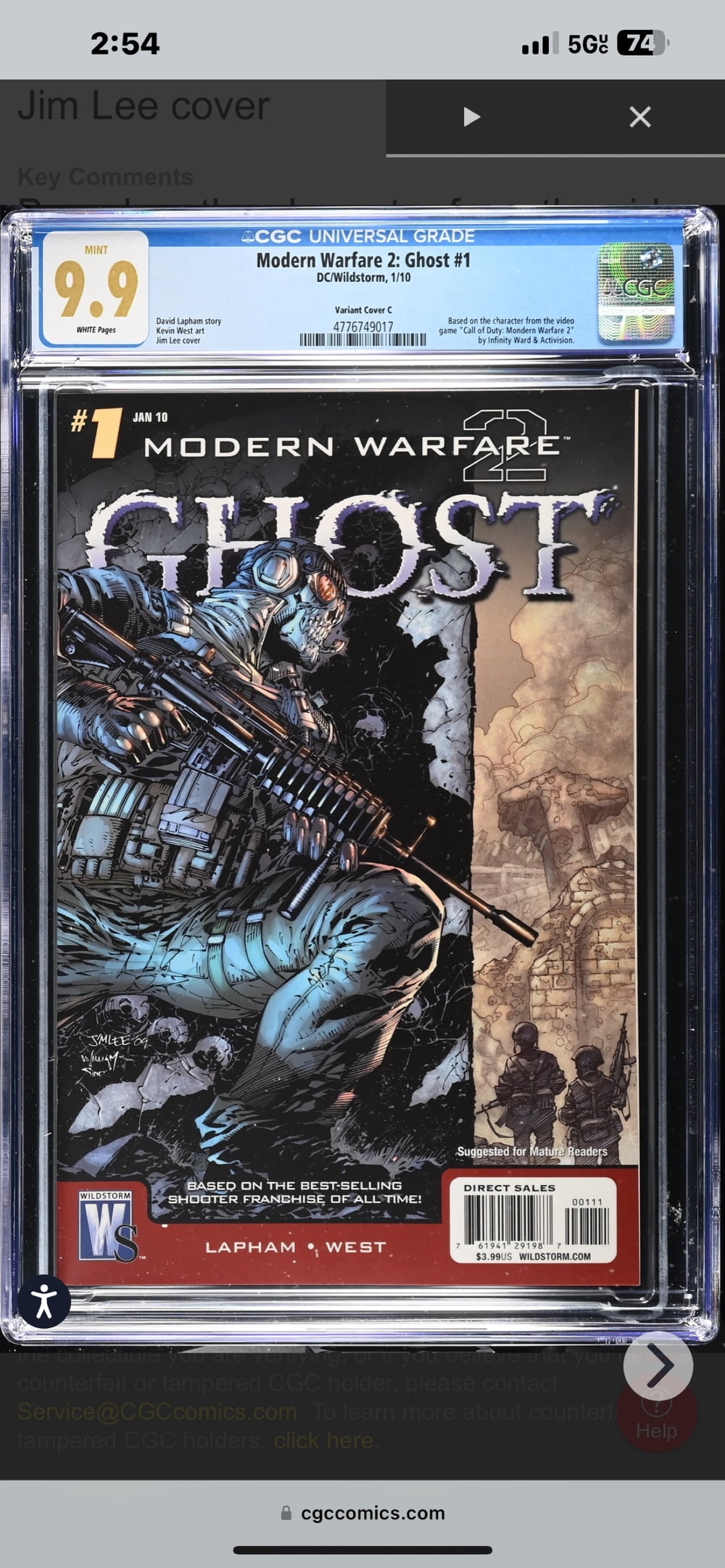 Cover of Modern Warfare 2: Ghost #1