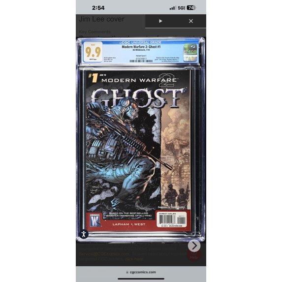 Modern Warfare 2: Ghost #1 - CGC 9.9 Comic Book