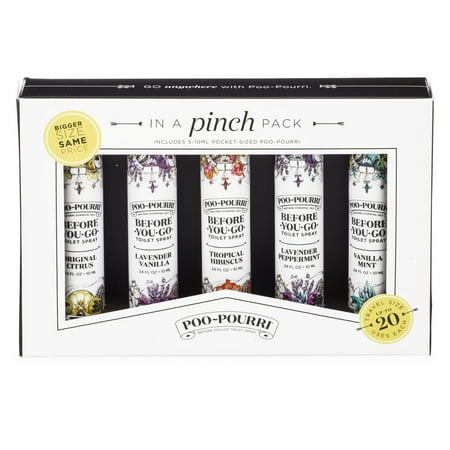 Poo~Pourri Before-Go-Go Toilet Spray, In A Pinch Pack (5