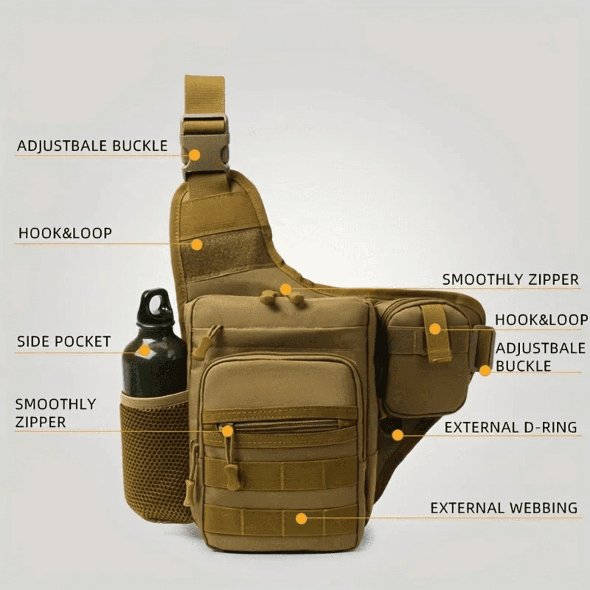 Camping Climbing Bag Chest Pouch For Men Cycling Hiking Travel Outdoor Sport Tactical Crossbody Molle Fishing Waist Fanny Pack