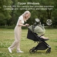 thumbnail image 3 of Gravity Folding Baby Stroller - Portable Toddler Stroller w/Adjustable Backrest & Canopy, Lightweight and UV Protected Travel Stroller, One-Hand Automatic Folding - Green, 3 of 10