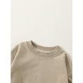 thumbnail image 4 of Faithtur Bébé Filles Garçons Romper Couleur Unie Manches Longues Col Rond Combinaisons Automne Hiver Bodys Décontractés, 4 of 8