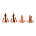thumbnail image 1 of Spiked Cone Spike Stud, Brass Material Rose Gold Metal Rivet Spikes Screw Back  For Shoes 7x10mm, 1 of 8