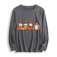 thumbnail image 2 of Miqool Womens Fall Shirts Halloween Long Sleeve Pumpkin T-Shirts Casual Thanksgiving Graphic Tee Tops, 2 of 7