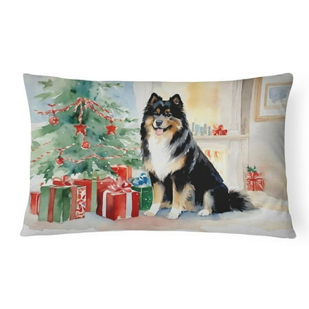 Finnish Lapphund Cozy Christmas Throw Pillow