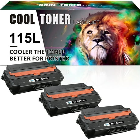 Cool Toner Compatible Toner Replacement for Samsung MLT-D115L SL-M2880FW SL-M2880XAC SL-M2870FW SL-M2830DW Xpress M2820 M2870 Laser Printer(Black, 3-Pack)