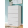 thumbnail image 2 of Signature Design by Ashley Onita Modern 5 Drawer Tall Dresser, White, 2 of 9