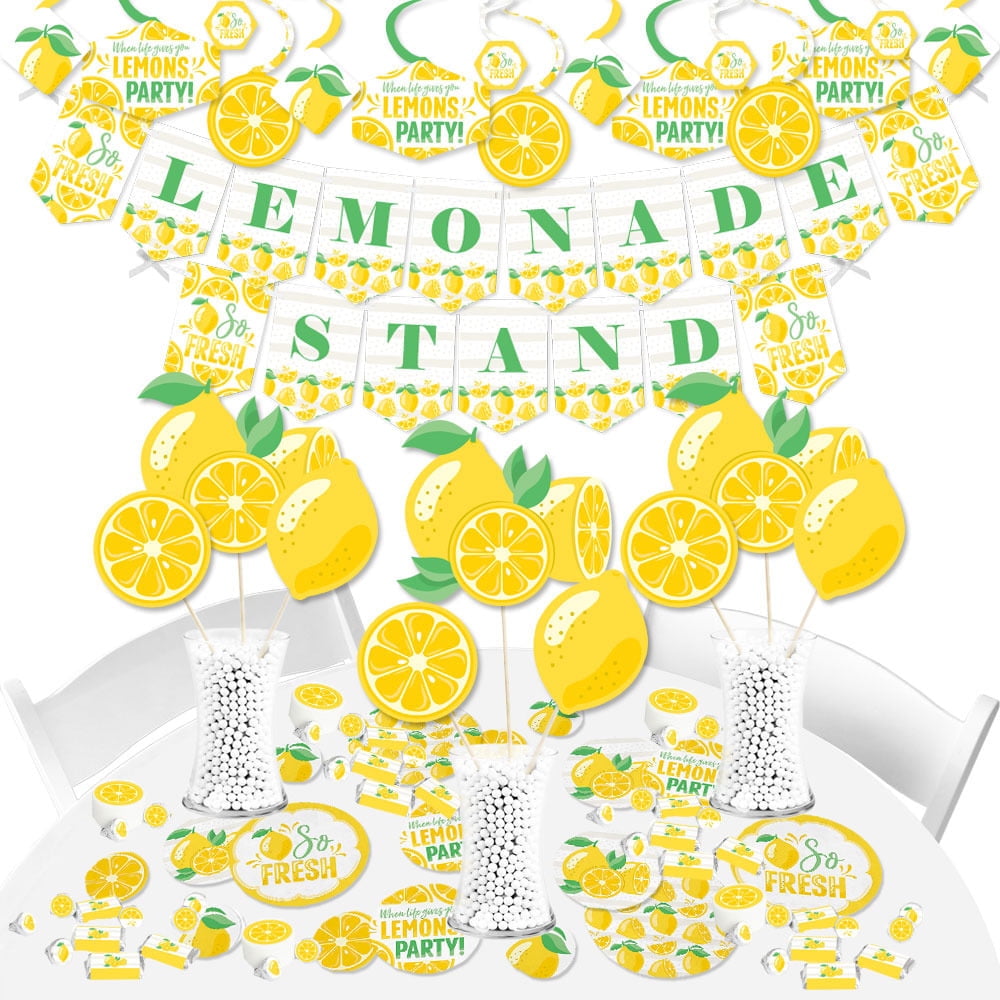 So Fresh Lemon Citrus Lemonade Party Supplies Banner Decoration Kit Fundle Bundle