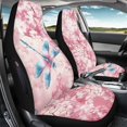 thumbnail image 3 of Uourmeti Polyester Auto Front and Back Seat Protector Cover for Automobile, Interior Decor Stretchy Auto Seat Protector, Dragonfly and Blossom Pattern, 3 of 12