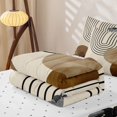 thumbnail image 5 of jejeloiu Moody Abstract Zipper Twin Comforter Sets with Fitted Sheet and 2 Pillowcases For Men Women,Monochrome Print Zipper Bedding Set,Brown Beige,Reversible,4-Piece, 5 of 7