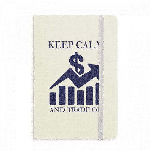 Calm Trading Trend Money Art Deco Fashion Notebook Official Fabric Hard Cover Classic Journal Diary
