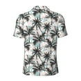thumbnail image 3 of Xecao Hawaii Palms for Mens' Casual Short Sleeve Button-Down Polo Shirts for a Classic Golf Look, 3 of 9