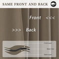 thumbnail image 5 of Faux Linen Full Blackout Curtains Vertical Drapes for Patio Sliding Glass Door, Back Tab Pinch Pleated Window Treatment Curtains,W84 x L96,2 Panels Set, Chocolate Brown, 5 of 10