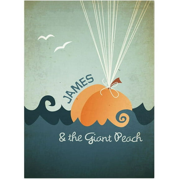 Trademark Fine Art "James and the Giant Peach" Canvas Art by Megan Romo