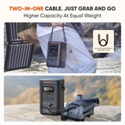 Jackery E240DC Version Portable Power Station with Jackery Car Charging Cable, 256Wh Backup Lithium Battery Pack and DC8020 Car Charger Cord for Camping, Travel, and Outdoor Vehicles