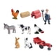 thumbnail image 5 of Mini Barn Farm Toys Playset Juego de figuras de animales de granja, adornos para pasteles de granja, juguete educativo para niños de 3 a 12 años 10 piezas estilo B., 5 of 8