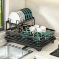 thumbnail image 1 of KTTECTOA Drying Rack Drainer for Kitchen Counter with Utensil Tier Rack with Drainboard Space Saving Large Capacity and Easy to Installation Carbon Clearance Kitchen Canada Days Birthday, 1 of 6