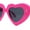 Pink Black, variant on Womens Oversize Thick Heart Shape Funky Retro Sunglasses Blue Black