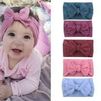 Flower Hair Accessories 3 Pcs Bow Baby Headbands Flower Baby Girls Nylon Headband Stretchy Soft Hairbands Hair Accessories for Toddlers Kids Preemie Essentials