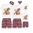 thumbnail image 1 of Pijamas familiares navideños a juego, conjuntos de Pijamas cortos grises, Navidad en julio, 1 of 3