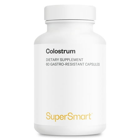SuperSmart - Colostrum 1000 mg per Day (30% IgG) - Immune Support & Booster - from Bovine Milk | Non-GMO & Gluten Free - 60 DR Capsules