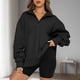 thumbnail image 2 of Sudadera con media cremallera para mujer Sudadera de manga larga de color sólido Estilo Y2K Traje diario FLhrweasw Nuevo, 2 of 7
