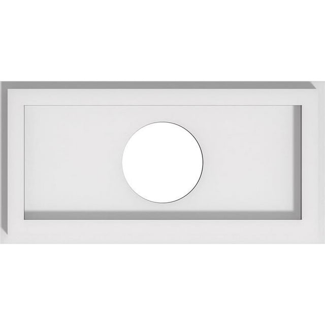 Ekena Millwork CMP12X6RE-03000 3 in. ID x 4 in. Rectangle Architectural Grade Médaillon de Plafond Contemporain PVC