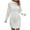 White, variant on Oksale Womens Mini Knit Dresses Trendy Curved Hem Mini Dress Turtleneck Fall Dresses Soft Long Sleeve Sweater Dress Slouchy 2025 Fall Dresses Beige XL