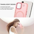 thumbnail image 5 of DOMAVER iPhone 13 Case / iPhone 14 Case 6.1 Inch with MagSafe, Slim Matte Protective Cover - Shockproof Translucent Pink Phone Case, 5 of 8