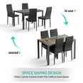 thumbnail image 5 of Aiho Dining Table Set for 4, Modern Glass Kitchen Table with 4 Cushioned Chairs , For Dining Room, Kitchen, Living Room - Marble, 5 of 12