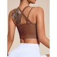 thumbnail image 2 of Brassiere And Shorts Set Sports Bras For Women Halter Strap Quick-Drying Sports Underwear Set, Shock-Absorbing, Cushioned Yoga Bra, Outdoor Running And Fitness Wear Coffee S, 2 of 5