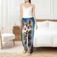 thumbnail image 6 of Lsque Blue Sky Cute Wolf Print Women's Pajama Pants, Lounge Pant - Comfortable Home Wear,Elastic Waistband, Stylish Design-Medium, 6 of 9