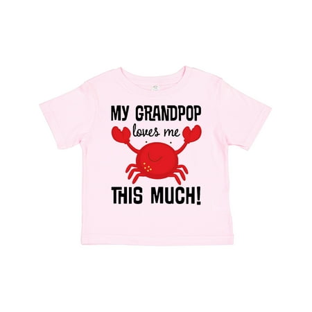 

Inktastic My Grandpop Loves Me Crab Gift Toddler Boy or Toddler Girl T-Shirt