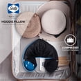 thumbnail image 4 of Sealy Hoodie Gel Infused Memory Foam Travel Pillow, Black, 4 of 6