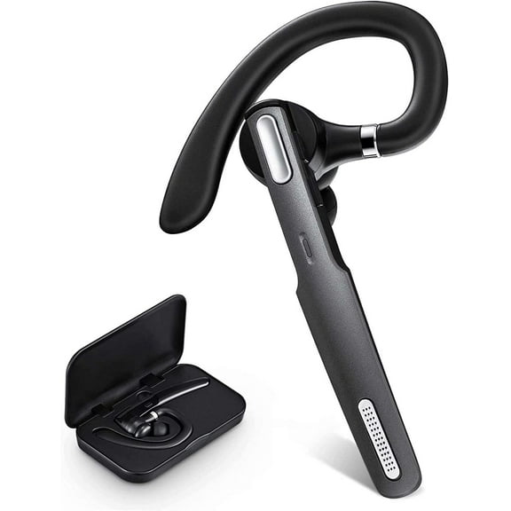 Swiifome Bluetooth Headset, Wireless Bluetooth Earpiece V5.0 Hands-Free Earphones with Built-in Mic for Driving/Business/Office, C