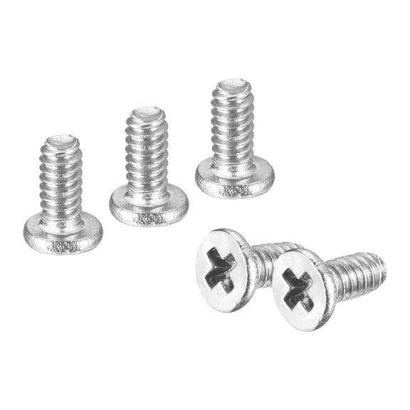 M1.6-0.35 x 3mm 20Pcs Metal Flat Round Head Screws Phillips Drive Machine Bolt