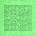 thumbnail image 1 of Ahgly Company Indoor Square Oriental Emerald Green Traditional Area Rugs, 8' Square, 1 of 4