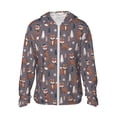 thumbnail image 1 of Balery Snowflake Fox Sudadera ligera de manga larga con capucha y protección solar UPF 50+ para hombre y mujer, ideal para pesca y running-X-Large, 1 of 7