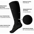 thumbnail image 4 of AMITOFO Compression Socks for Women Wide Calf 3 Pairs Men Circulation 20-30mmHg Plus Size Knee High Support Stockings for Medical | Circulation | Nurses | Running | Travel,Black 3XL, 4 of 8